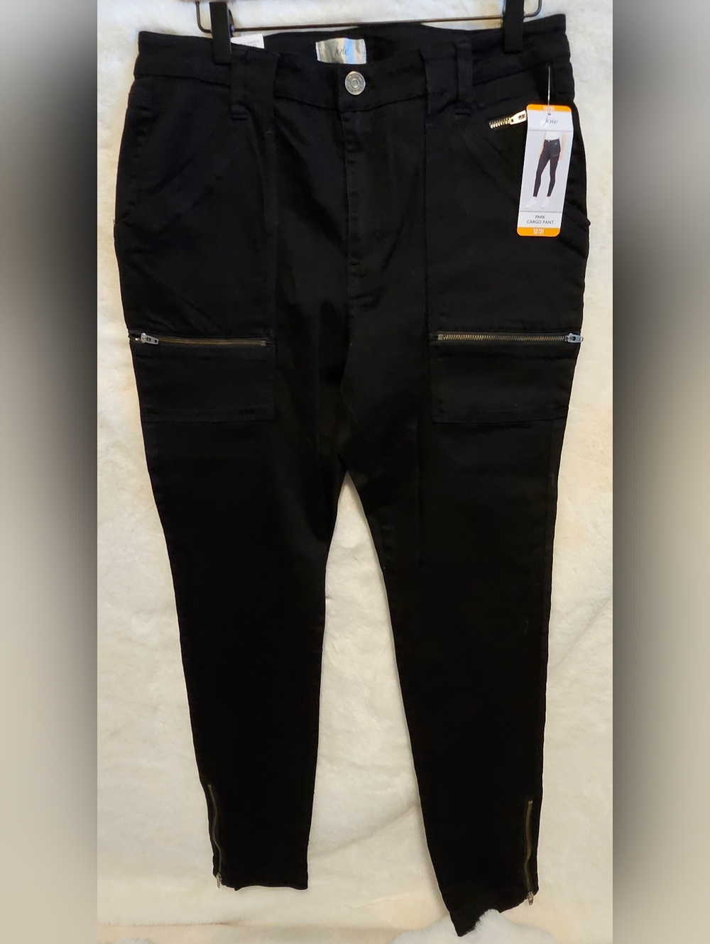 Joie Black Zip-Pocket Cargo Skinny Pants Size 12/31
